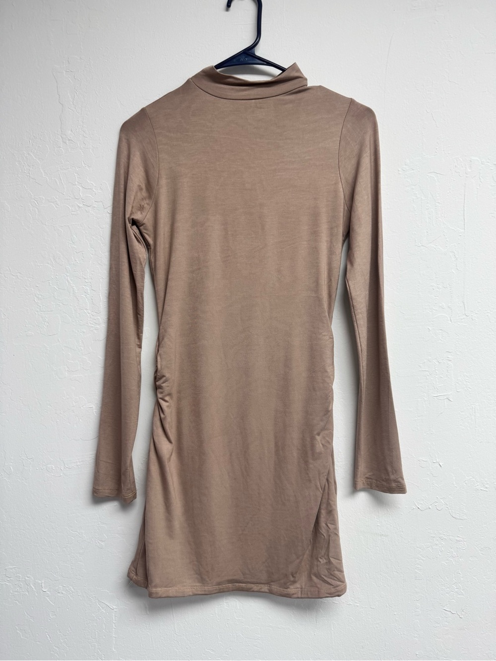Femme Long Sleeve Mock Neck Mini Dress Bodycon
